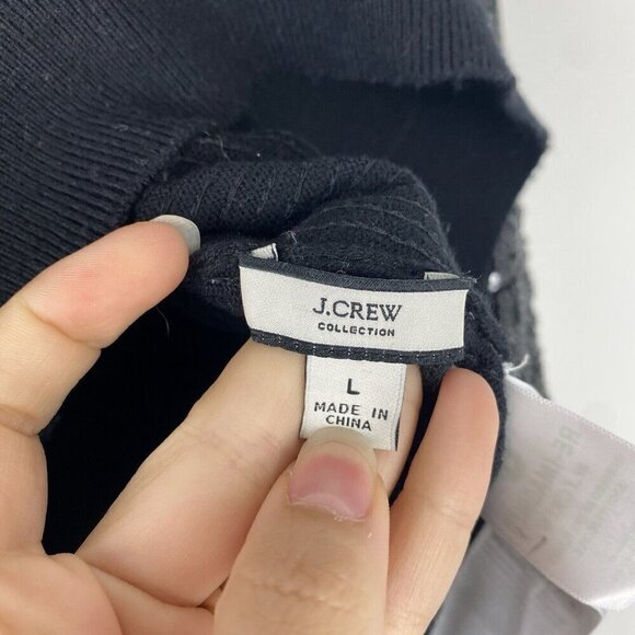 J. Crew Collection Women's Sequin Reversible Zip Up Turtleneck Sweater Size L - Picture 4 of 9